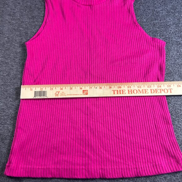 Vintage B. Moss‎ Sleeveless Sweater Women's Small Turtleneck Hot Pink Ribbed - Picture 3 of 9